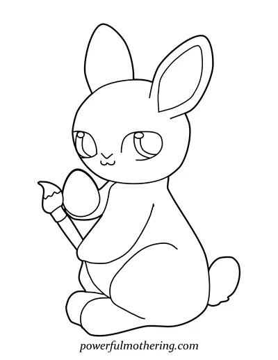 easter bunny coloring pages to color online - photo #36