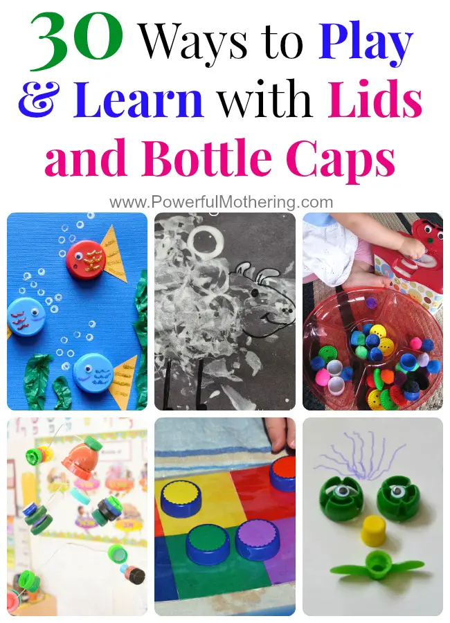 100PCS Plastic Bottle Caps DIY Craft Environmental Protection Bottle Caps for Children Intelligence Development Kindergarten Stickes Mixed Color 