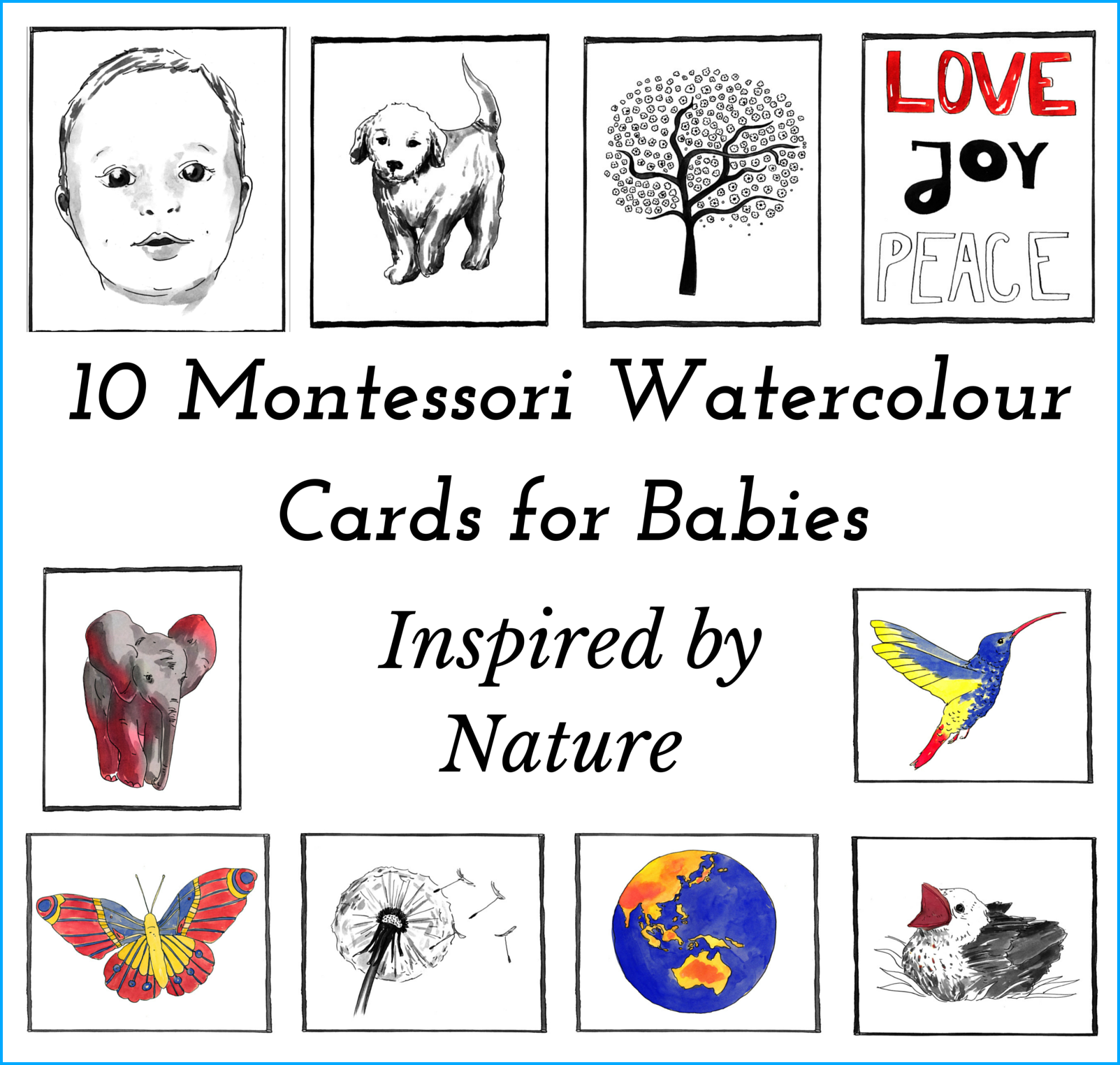 10 Baby Watercolour Printables