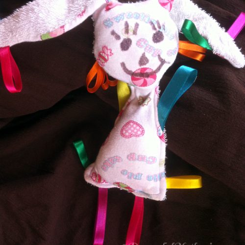 sew a tag bunny from old clothing