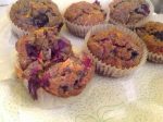 Moist Carrot, Blueberry & Raspberry Muffins