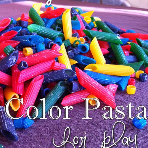 Easy how to color pasta for play