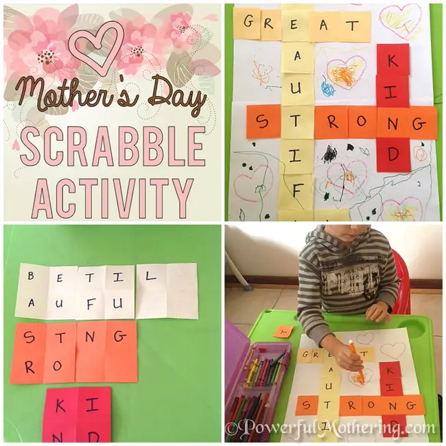 Mothers Day Scrabble Activity