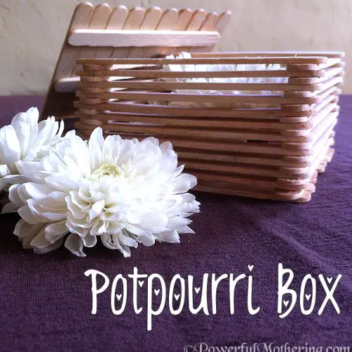 Potpourri Box made with Popsicle Sticks