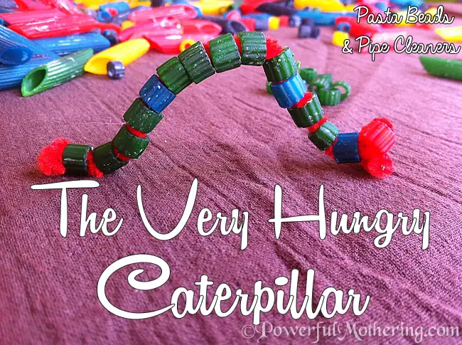 The Very Hungry Pasta Bead Caterpillar