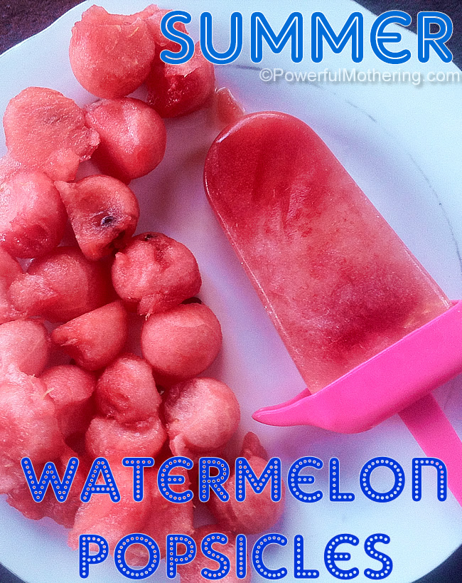 Kids Summer Watermelon Popsicles