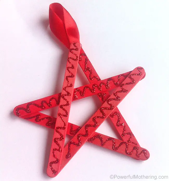 ornaments for kids popscile stick star