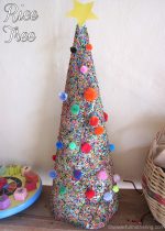 Colored Rice Christmas Tree Craft