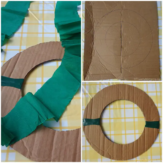 cardboard circle from 2 plates