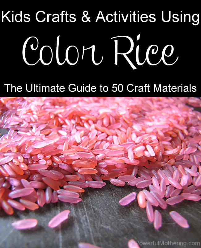 Kids crafts and activities with color rice ultimate guide