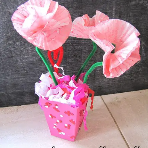 Mothers day flower gift craft