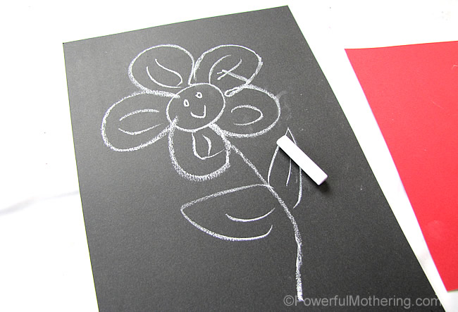 flower chalk drawings