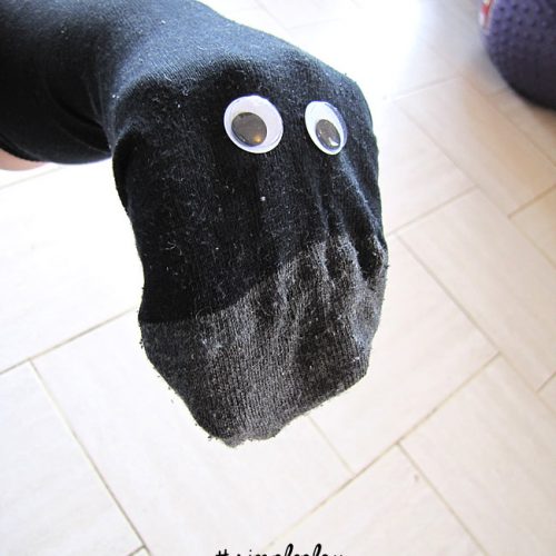 simple play tickle sock puppet