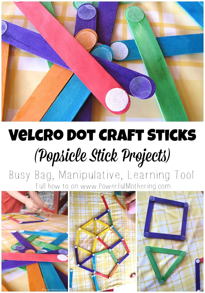 Velcro Dot Craft Sticks Popsicle Stick Projects