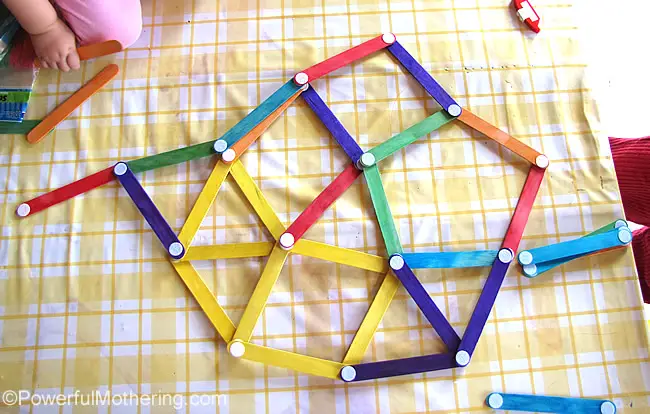free play with velcro dot craft sticks aka popsicle stick shapes