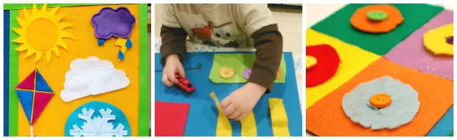 learning to fasten with felt