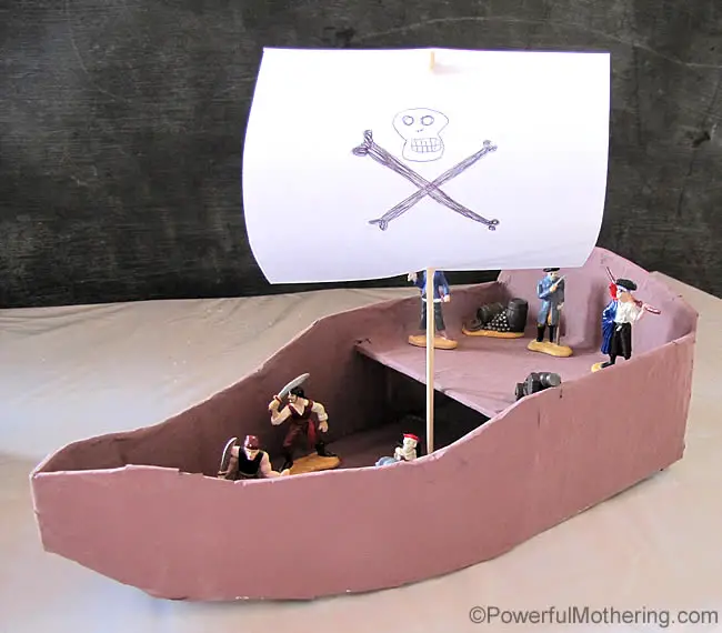 DIY Pirate Ship with Pirates and Treasure!