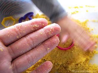 How to Make Colourful Taste-Safe Moon Sand - The Craft-at-Home Family