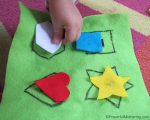 Learning Shapes No Sew Quiet Book Page