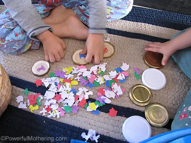 Lids Matching and Memory Game, Great for little ones!