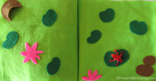 Jumping Frog Pond Home No Sew Quiet Book Page