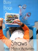 Busy Bags with Straws