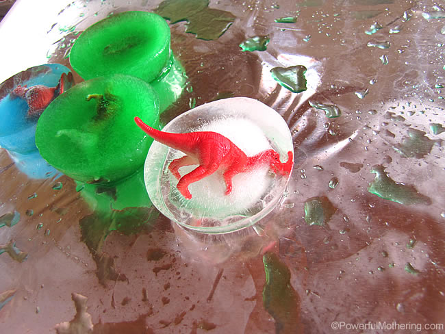 dinosaur in ice play
