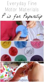 Everyday Fine Motor Materials – P is for Paperclip (Busy Bag)