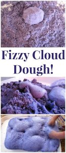 Fizzy Cloud Dough Experiment (Taste Safe) from PowerfulMothering.com