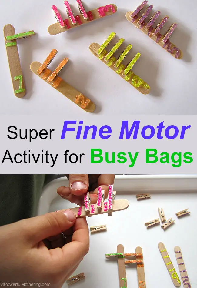 Super Fine Motor Activity for Busy Bags from PowerfulMothering.com
