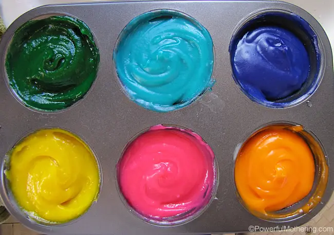 homemade finger paint colors