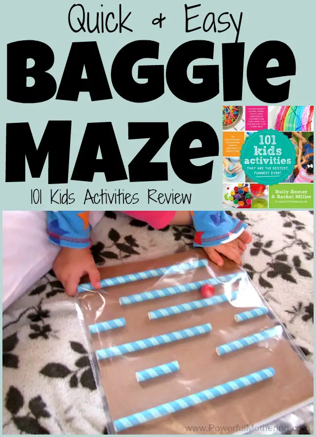 Quick & Easy Baggie Maze from PowerfulMothering.com