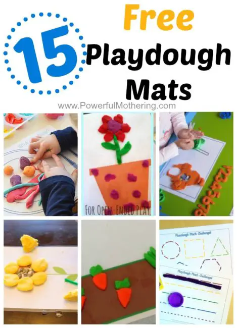 15 Gorgeous Free Playdough Mats from PowerfulMothering.com