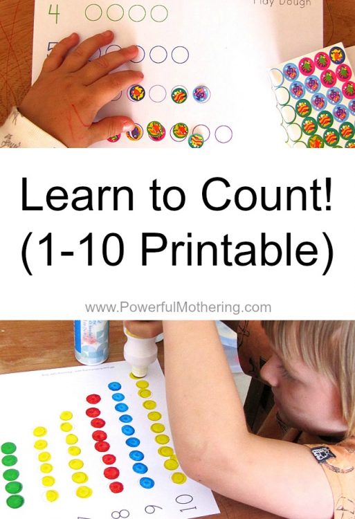 Sticker Worksheets: Numbers 1-10 by Preschool Mom