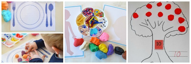food and people playdough mats for toddlers