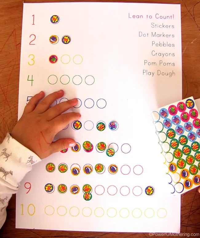 stickers are great fine motor practice for toddlers