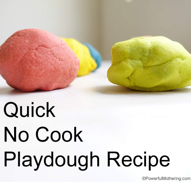 Quick No Cook Playdough Recipe