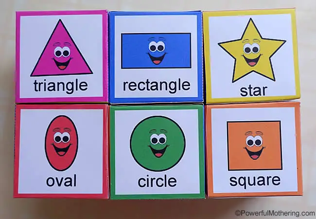all 6 shapes on each box
