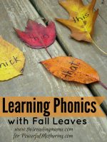 Learning Phonics with Fall Leaves