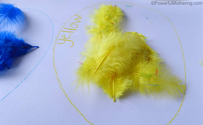 yellow feathers