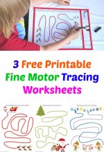 3 Free Printable Fine Motor Tracing Worksheets – Christmas Themed