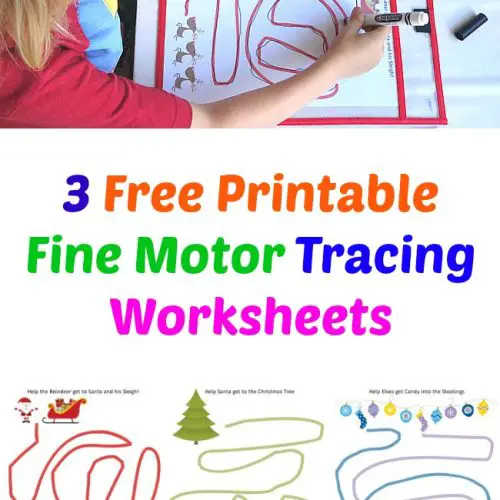 3 Free Printable Fine Motor Tracing Worksheets