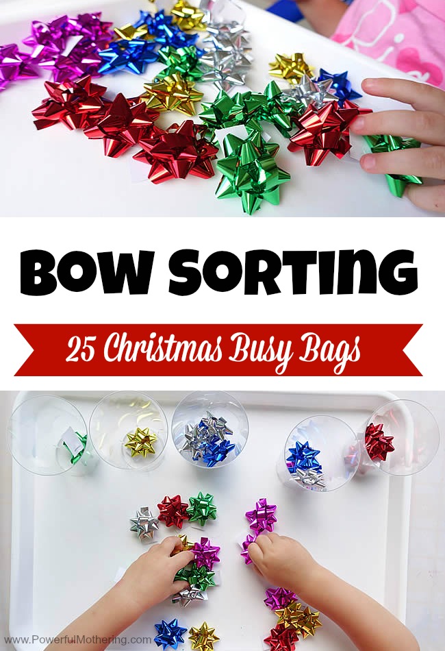 Bow Sorting - Christmas Busy Bags