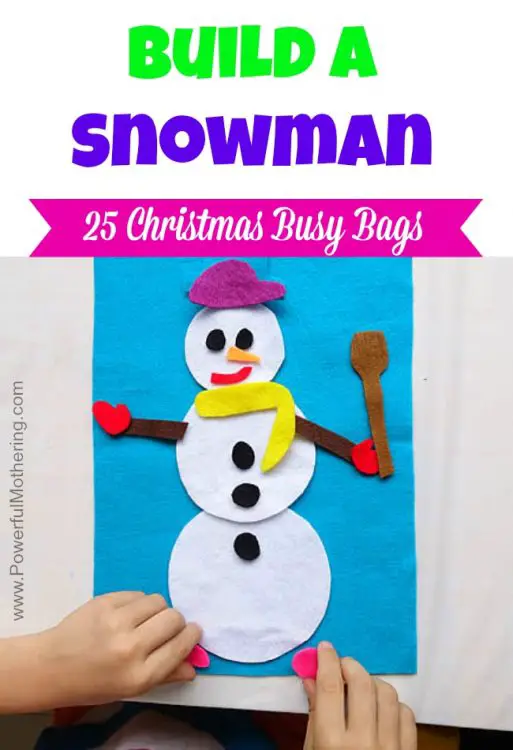 Build a Snowman - Christmas Busy Bags