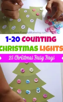Counting Christmas Lights 1-20 Free Printable - Christmas Busy Bags