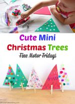 Cute Mini Christmas Trees for Fine Motor Skills