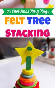 Felt Tree Stacking - Christmas Busy Bags