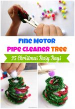 Fine Motor Pipe Cleaner Tree – Christmas Busy Bags