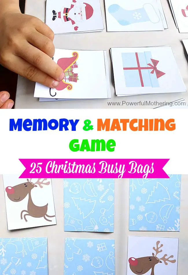Memory & Matching Game - Christmas Busy Bags