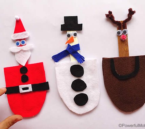 set of 3 busy bags for christmas characters